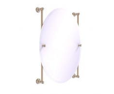 Allied Brass Carolina Collection Oval Frameless Rail Mounted Mirror Wandspiegel, Antikes Zinn