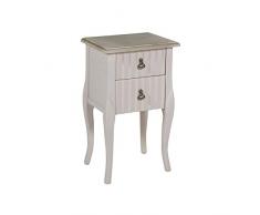 BigBuy Home Nachttisch, 40 x 30 x 67 cm, Paulownia-Holz, mehrfarbig, Einheitsgröße
