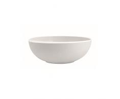 Villeroy & Boch 10-4264-3170 NewMoon Schüssel rund M, mittelgroße Schale für Suppen und knackige Salate, Premium Porzellan, weiß, spülmaschinengeeignet, Porcelain