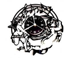 Instant Karma Clocks Wanduhr aus Vinyl für Wand LP 33 Instant Karma Geschenkidee Vintage Handmade-Decektion Haus Love Angeli Leise