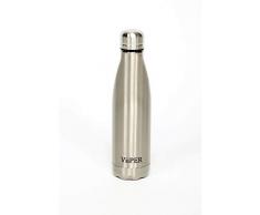 Viper Distributing Edelstahl-Vakuum-Isolierte Wasserflasche – hält Getränke bis zu 24 Stunden heiß bis zu 12 Stunden Silber