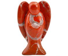 rockcloud Schutzengel aus Kristallstein, geschnitzt, 3,8 cm 4 Red Jasper