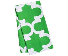 LinenTablecloth Küchentücher grün und weiß Spalier 2er Pack