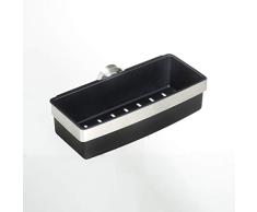 AMARE Duschkorb, Edelstahl, Schwarz/Silber, 27