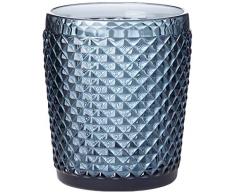 Better & Best Whiskyglas, niedrig, verziert mit Spitzen, Blau, Maße 8,5 x 8,5 x 10 cm