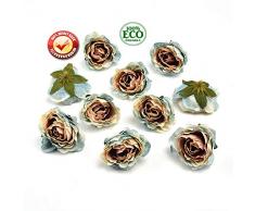 fake flowers heads Kunstblumen Köpfe Pfingstrose Blumen Kopf Seidenblumen Hochzeit Dekoration DIY Girlande Handwerk Blume 25 Stück grün