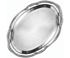 American Metalcraft Serviertablett, oval, Chrom Oval, 45,72 x 33,02 x 1,27 cm (18 Zoll x 13 Zoll x ½ Zoll) L x B x H 18-Inch chrome