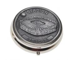Schnabel-Schmuck Hamburg Taschenaschenbecher Zinnauflage Fußballstadion