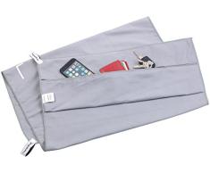PEARL Sporthandtuch: Mikrofaser-Sport-Handtuch mit Lehnen-Überzug und Tasche, 50 x 100 cm (Fitness Handtuch)