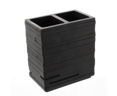 Gedy QU98 Quadrotto Tumbler aus thermoplastischem Harz, quadratisch 2.44 x 4.02 x 4.53 schwarz