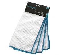 JVL Car Care Reinigung Range Große Tücher, Set von 4, Mikrofaser, Blaugrün/Weiß, 30 x 0,5 x 30 cm