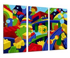 Wandbild - Kinderthema, Kinder, Babys, 97 x 62 cm, Holzdruck - XXL Format - Kunstdruck, ref.26398