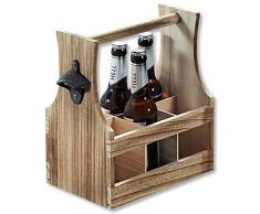 Kesper 69266 13 Flaschenträger, Holz, Braun