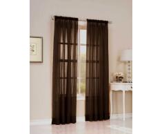 Élégance Gardinen für Fenster, durchscheinend, 140 x 183 cm, Schokoladenbraun