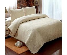 Palm Leaf Patchwork Baumwolle Tagesdecke Quilt Sets Passform Queen King Bett