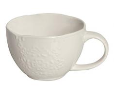 Excelsa Liberty Tasse Tee 200 ml, Porzellan, Weiß, 9.5 x 9.5 x 6.5 cm