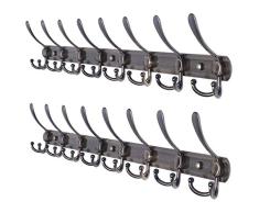 Dseap Wandgarderobe, 8 Haken, 3 Haken 2packs Bronze