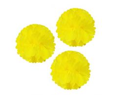 Wrapables Pompoms Party Dekorationen für Hochzeiten, Geburtstagsfeiern, Baby Duschen und Kinderzimmer eingerichtet, gelb, 12 Zoll, Set von 3