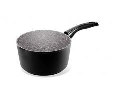 Aeternum Y0E6C10160 Black Pearl Induction Stielkasserolle 16 cm, induktionsgeeignet, Aluminium