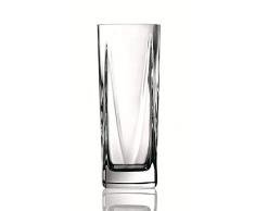 Luigi Bormioli Trinkgläser 420 ml ALFIERI, hochwertiges Wasserglas für Whisky und Cocktails, bleifreies Kristallglas aus Italien (Farbe: Transparent), Menge: 1 x 4 Stück
