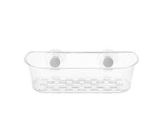 RIDDER Eco Duschablage mit Saugnapf, TPE (Thermoplastisches Elastomer), transparent, ca. 286x116x76 mm