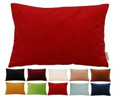 tangdepot Massiv Samt Überwurf Kissen Bezug/Euro Sham/Kissen Sham, Super Luxus Weich Kissen, Viele Farbe & Größe Optionen, Samt, Christmas Red, 12 x 20