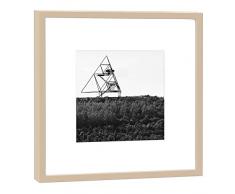 COGNOSCO - Fotografie im Holzrahmen: Tetraeder Duisburg - Fotodruck - Format 27 x 27 cm - Rahmenfarbe beige - Hochwertiges Wandbild, Geschenkidee oder Souvenir aus der Ruhrregion