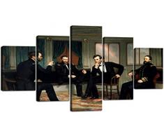 Yatsen Brücke HD Prints 5 Teilig die Friedensstifter Abraham Lincoln Bürgerkrieg Zeit von George Peter Alexander Peace Bild für Wohnzimmer Art Wand Home Decor 60Wx32H Artwork-01