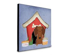 Carolines Treasures Hundehütte Kollektion Dackel Rotbraun Kunstwerk-Panel Wanddekoration, Mehrfarbig