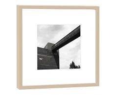 COGNOSCO - Fotografie im Holzrahmen: Kokerei Zollverein Essen - Fotodruck - Format 27 x 27 cm - Rahmenfarbe beige - Hochwertiges Wandbild, Geschenkidee oder Souvenir aus der Ruhrregion