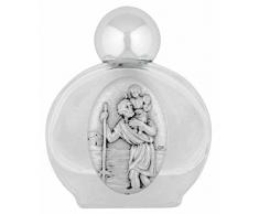 Venerare Klein Glas Heiligen Wasser Flasche Medium Saint Christopher