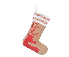 Beyond Your Thoughts 2019 Jute Weihnachtsstrumpf (extra groß) New Check Plaids Bestickt Weihnachten Ornament Familie Dekorationen (17,5 Zoll) Weihnachtsmann schneemann