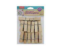 Leisure Arts LEA48158 Wäscheklammern, Holz, 3,8 cm breit, 30 Stück