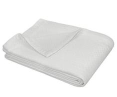 Cotton Craft – 100% weiche Premium Baumwollmatelassé Diamond Thermo-Decke – Twin Grey – Kuscheln Sie sich in diese super weiche und gemütliche Baumwolldecken – perfekt zum Lagern von jedem Bett – bietet Komfort und Wärme Casual Twin weiß