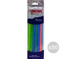 Samurai Trinkhalme X 40 Faltbar farbig 24 Küche E La Tavola