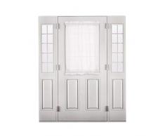 Deconovo Voile-Vorhang für Fenster, Doppelstab, transparent, für französische Türen, 152,4 x 101,6 cm