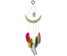 rockcloud Achat Sliced Geoden Windspiel Home Garten Dekoration Figur Star&Moon-Colorful