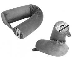 High Sierra HS1375 – Flexibles Reisekissen – Twist & Bend – hilft Nackenschmerzen zu lindern Biegbares Reisekissen, grau.