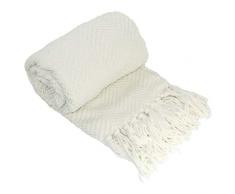 Home Soft Things Tweed Strickdecke 50 x 60 antik-weiß