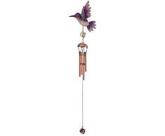 StealStreet SS-G-99363 Windspiel, kupferfarben, mit lila Kolibri im Flugzeug, 57,1 cm