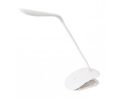 Platinet – pdl01 C Schreibtischlampe, LED, weiß, Touchscreen, mit Basis Clip-Taste, 3,5 W, 5500 K, 3 Leuchtstufen, flexibel, pdl01cw