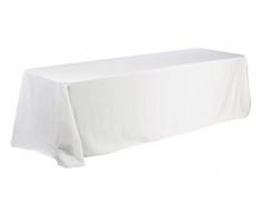 Displays2go WHTRC1329 Tischdecken für rechteckige Tische, knitterfest, 15,2 cm, Weiß, 5 Stück