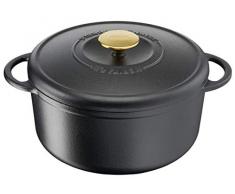 Tefal Heritage Schmortopf aus Stahlguss, rund, Gusseisen, 25 cm / 5,1L