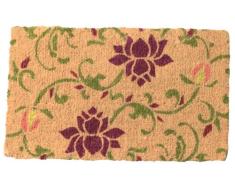 Shoe MAX YH 101086 Kokos Fussmatte mit Rutschfester Latexunterseite ca. 74 x 44 cm Flowers Pattern