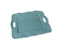 BEATRIZ BALL Alegria Tablett rechteckig mit Griffen blau