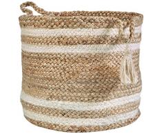 LR Home Dekorative Aufbewahrung Korb, Natur Jute, 48,3 cm Hohe