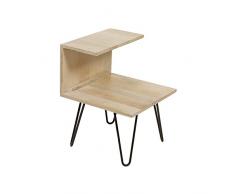 BigBuy Home Nachttisch aus Mangoholz (40 x 40 x 45 cm) von Craftenwood, mehrfarbig, Einheitsgröße