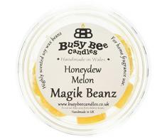 Busy Bee Kerzen Honeydew Melon Magik Beanz, orange, Set von 6