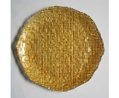 Red Pomegranate 4066-1 Lumere Salatteller, Glas, goldfarben