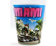 Miami Florida blau colorful Collage Shot Glas CTM